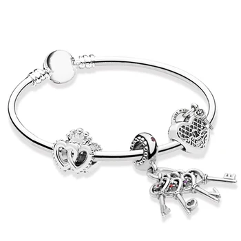 NEW 100% 925 Sterling Silver Love Key ZT0152 Bracelet Stringing Gift Set Elegant Retro Charming Gift Women Original Jewelry
NEW 100% 925 Sterling Silver Love Key ZT0152 Bracelet Stringing Gift Set Elegant Retro Charming Gift Women Original Jewelry