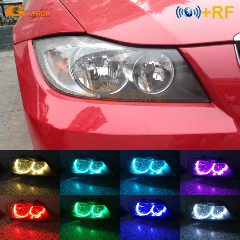 Для BMW E90 E91 330i 325i 328i 335i 2005 2008 галогенные HD RF Дистанционное Bluetooth приложение