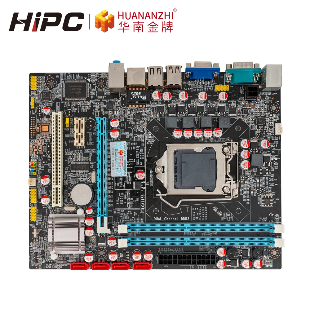 Huanan Zhi H55 материнская плата для Intel LGA 1156 i3 i5 i7 DDR3 16 Гб SATA2.0 PCI-E VGA COM M-ATX | Компьютеры и