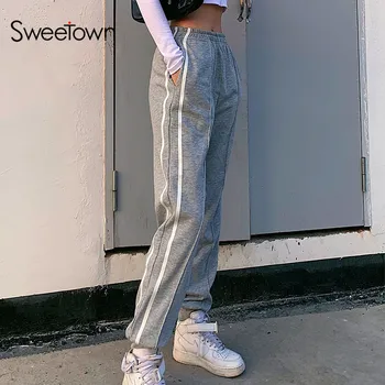 Sexy New Side Striped Jogger Sweatpants Women 2020 New Fashion High Waisted Baggy Trousers Pockets Hip Hop Streetwear Pants Gray
Sexy New Side Striped Jogger Sweatpants Women 2020 New Fashion High Waisted Baggy Trousers Pockets Hip Hop Streetwear Pants Gray