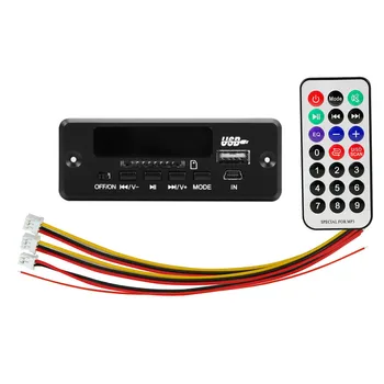 DC 12V MP3 WMA Decoder Board bluetooth Audio Module USB TF Radio Wireless Music MP3 Player Remote Control For Car accessories
DC 12V MP3 WMA Decoder Board bluetooth Audio Module USB TF Radio Wireless Music MP3 Player Remote Control For Car accessories