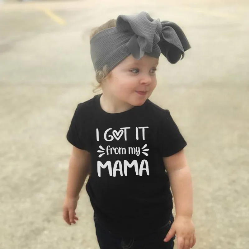 

I Got It From My Mama Funny Kids Tshirt Toddler Boys Girls Short Sleeve Letters Printed T-shirt Casual Children Fashion T Shirt