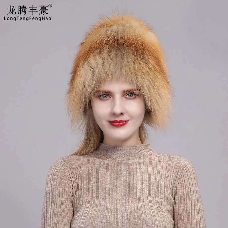 Natural Fox Fur Hats for Women Real Fur Beanies Cap Knitted Hats Russian Winter Thick Warm Fashion Caps red Fox Fur Hats lady
Natural Fox Fur Hats for Women Real Fur Beanies Cap Knitted Hats Russian Winter Thick Warm Fashion Caps red Fox Fur Hats lady