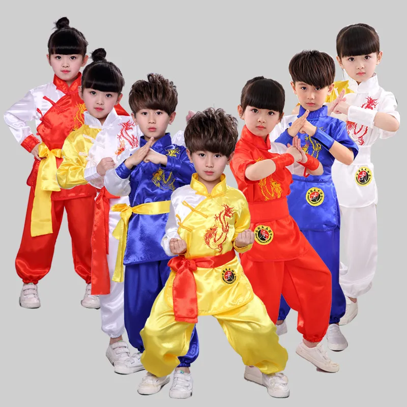 Традиционная китайская одежда Wushu детская униформа для боевых искусств костюм