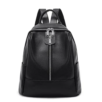 Solid Color Backpack School Bag For Girl Composite Cowhide High Capacity Shoulder Travel Bag Backpack In Women's Casual Daypacks
Solid Color Backpack School Bag For Girl Composite Cowhide High Capacity Shoulder Travel Bag Backpack In Women's Casual Daypacks