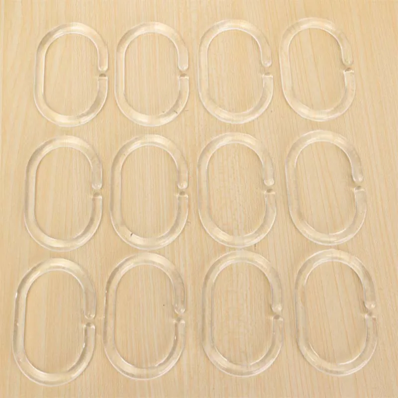 12PCS Plastic C Type Shower Curtain Hook Hanger Ring Bath Drape Loop Clip Glide Convenient Replacement Bathroom Accessories 
12PCS Plastic C Type Shower Curtain Hook Hanger Ring Bath Drape Loop Clip Glide Convenient Replacement Bathroom Accessories