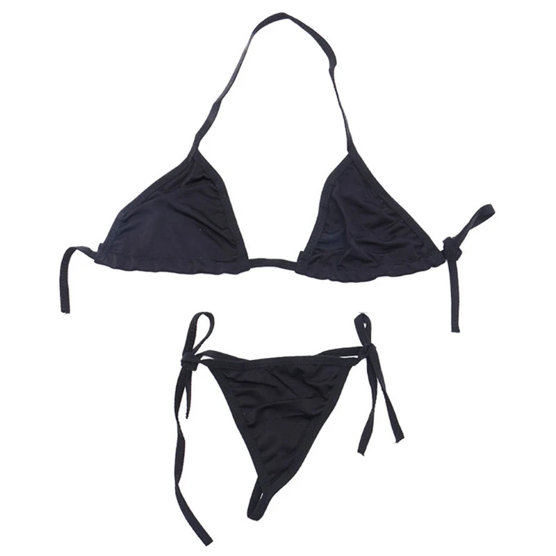 Sexy Womens Micro Thong G string Brazilian Mini Top Bra Bikini Swimsuit Swimwear F42F