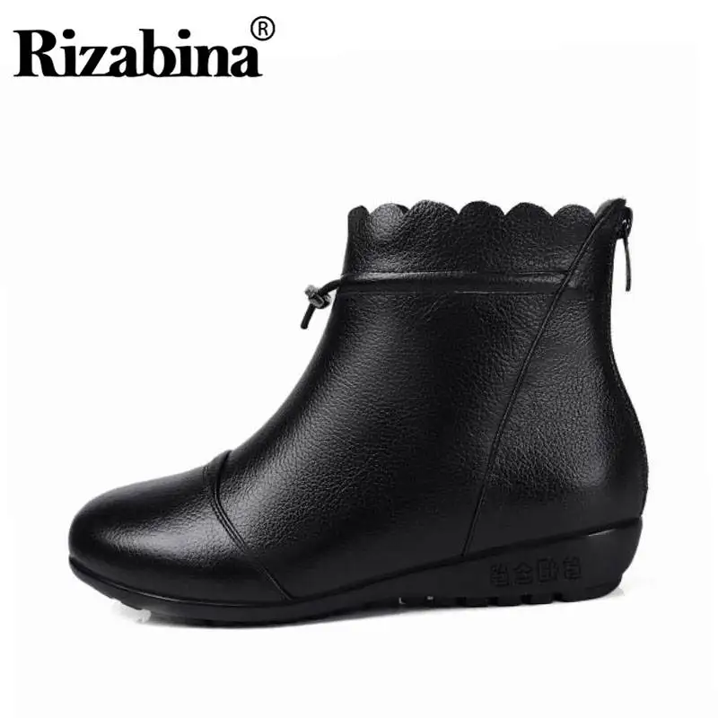 RIZABINA Women Ankle Boots Genuine Leather Winter Autumn Short Boots Casual Lace Up Hollow Out Flats Shoes Women Size 33-43
RIZABINA Women Ankle Boots Genuine Leather Winter Autumn Short Boots Casual Lace Up Hollow Out Flats Shoes Women Size 33-43