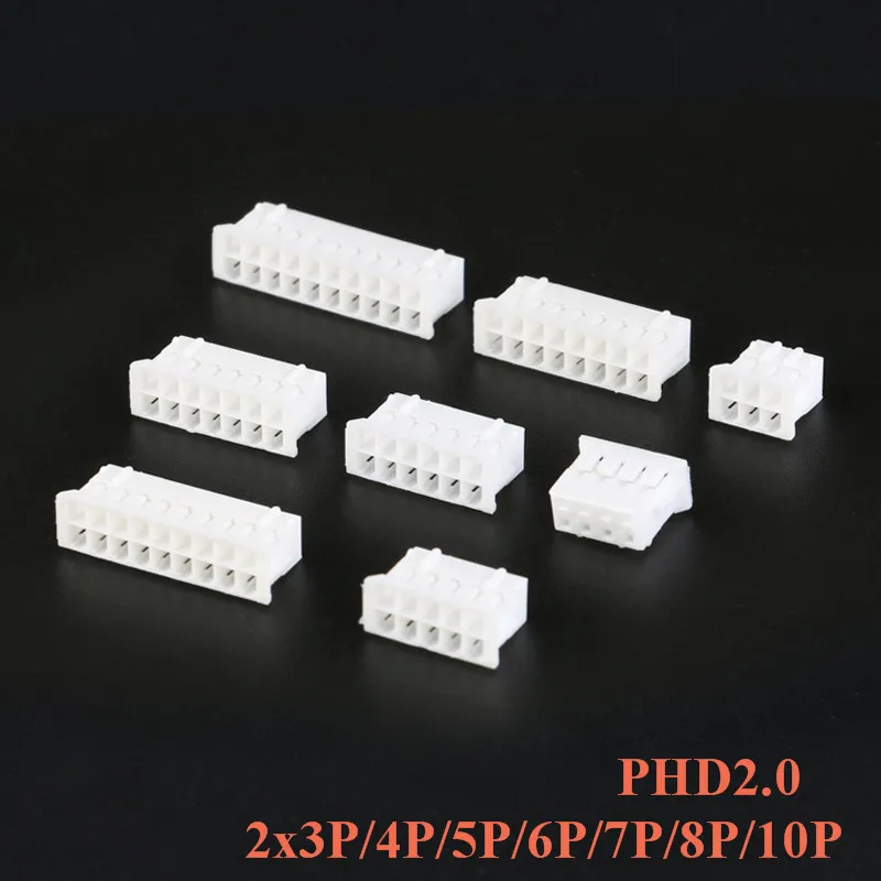 50Pc PHD 2.0mm Double 2.0mm Pitch Plug phd Connector Terminal Plastic Shell 2x3P 4P 5P 6P 7P 8P 10P Crimps Terminals PHD2.0 Reed
50Pc PHD 2.0mm Double 2.0mm Pitch Plug phd Connector Terminal Plastic Shell 2x3P 4P 5P 6P 7P 8P 10P Crimps Terminals PHD2.0 Reed