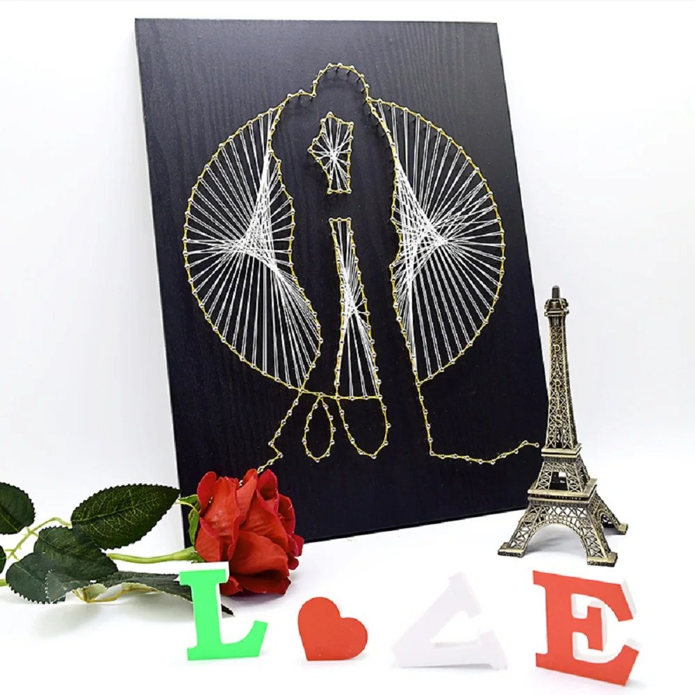 3D yarn painting String drawing String Art decompression parent-child DIY handmade material package Valentine's day gift
3D yarn painting String drawing String Art decompression parent-child DIY handmade material package Valentine's day gift