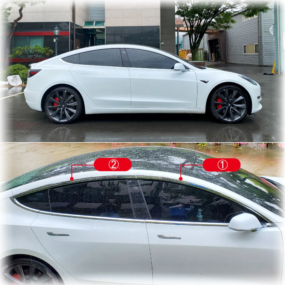 1 Set Chrome Side Vent Sun Shade Window Visors Rain Guard Deflectors For Tesla Model 3 2018-2020
1 Set Chrome Side Vent Sun Shade Window Visors Rain Guard Deflectors For Tesla Model 3 2018-2020