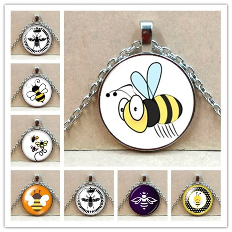 Хит! 2020 Новое милое мультяшное пчелиное ожерелье с картиной (изображением)