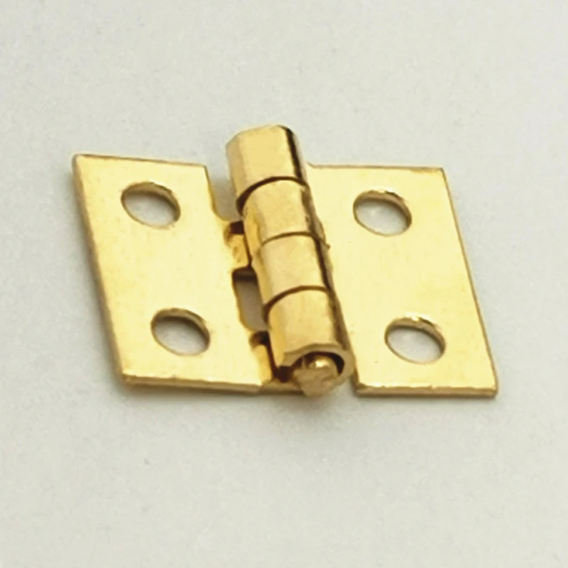 Generic Mini Metal Hinges Golden/silvery Door Drawer Jewellery Box Mini Hinge