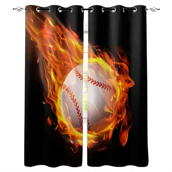 Flame Baseball Window Curtains Living Room Fabric Drapes Curtain Home Decor Curtains for Bedroom
Flame Baseball Window Curtains Living Room Fabric Drapes Curtain Home Decor Curtains for Bedroom