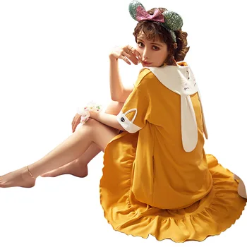 2020 Summer New Nightgown Female Summer Cotton Short Sleeve Dress Cartoon Lovely Comfortable Clothing Female Summer
2020 Summer New Nightgown Female Summer Cotton Short Sleeve Dress Cartoon Lovely Comfortable Clothing Female Summer
