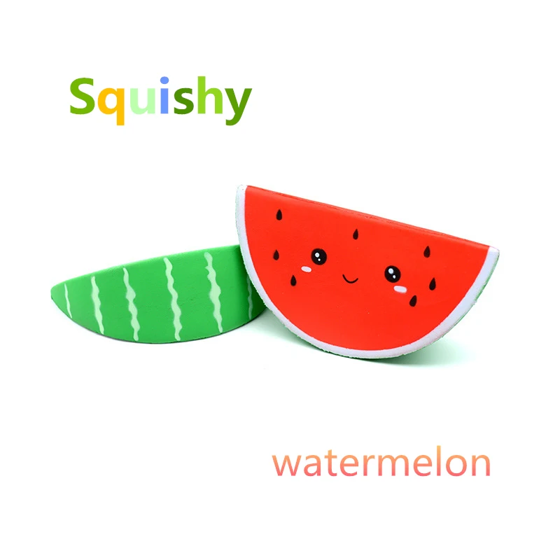 

Squishe Scented fruit Squishy Slow Rising Soft Squeeze Stuffed Kids Toys Phone Straps Funny gifts Squish watermelon