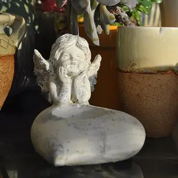 2 Pcs/Set Old Mottled Imitation Coarse Ceramic Angel Candle Holders Home Decor European-style Garden Decoration Outdoor Ornament 
2 Pcs/Set Old Mottled Imitation Coarse Ceramic Angel Candle Holders Home Decor European-style Garden Decoration Outdoor Ornament