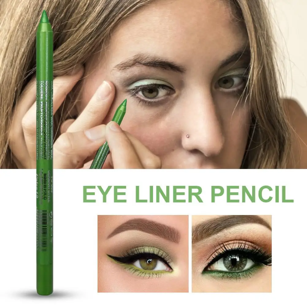 

Eye Liner Pencil Long-lasting Waterproof Pigment Green Eyeiner Pen Women Fashion Eye Make-Up Cosmetic Color Eyeliner