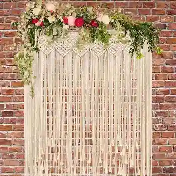 Hand-woven Tapestry Wedding Decoration Macrame Wedding Backdrop Cotton Rope Photo Booth Backdrop Macrame Wall Hanging
Hand-woven Tapestry Wedding Decoration Macrame Wedding Backdrop Cotton Rope Photo Booth Backdrop Macrame Wall Hanging