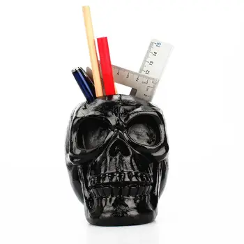 Skull Head Ornament Skeleton Stationery Pen Holder Home Office Desktop Pencil Organizer Makeup Tools Storage Halloween Decor 
Skull Head Ornament Skeleton Stationery Pen Holder Home Office Desktop Pencil Organizer Makeup Tools Storage Halloween Decor