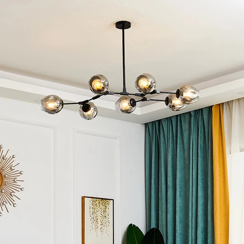 Modern LED Chandelier For Living Room Bedroom Villa Hanging Lmaps Nordic Glass Ball Chandelier Lighting Kitchen Light Fixtures
Modern LED Chandelier For Living Room Bedroom Villa Hanging Lmaps Nordic Glass Ball Chandelier Lighting Kitchen Light Fixtures