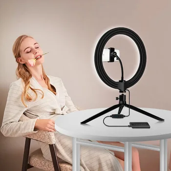 Dimmable desktop LED Selfie Light Photography 16cm & 20cm Studio Phone Video With MiNi Tripod USB Plug Live Streaming Ring Lamp
Dimmable desktop LED Selfie Light Photography 16cm & 20cm Studio Phone Video With MiNi Tripod USB Plug Live Streaming Ring Lamp