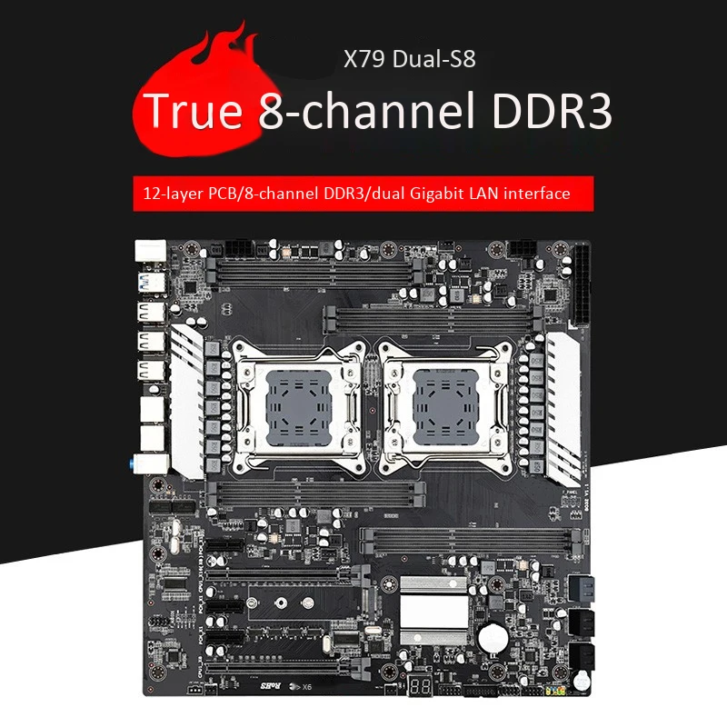 HOT-X79 S8 E-ATX Dual CPU LGA2011 Motherboard Support for Dual Intel E5 V1/V2 DDR3 1333/1600/1866MHz 256G M.2 NVME SATA3 USB 3.0
HOT-X79 S8 E-ATX Dual CPU LGA2011 Motherboard Support for Dual Intel E5 V1/V2 DDR3 1333/1600/1866MHz 256G M.2 NVME SATA3 USB 3.0