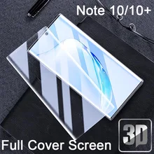 Protecteur d'écran LCD, couverture complète incurvée en verre trempé 3D 9H pour Samsung Galaxy note 10 plus 5G N970 N976=
