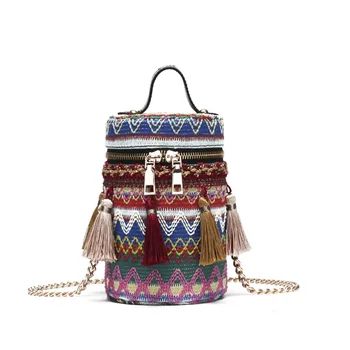 National Ethnic Style Chains Bucket Bags for Women Summer Travel Tassel Crossbody Bags Trendy Small Cellphone Purses and Handbag
National Ethnic Style Chains Bucket Bags for Women Summer Travel Tassel Crossbody Bags Trendy Small Cellphone Purses and Handbag
