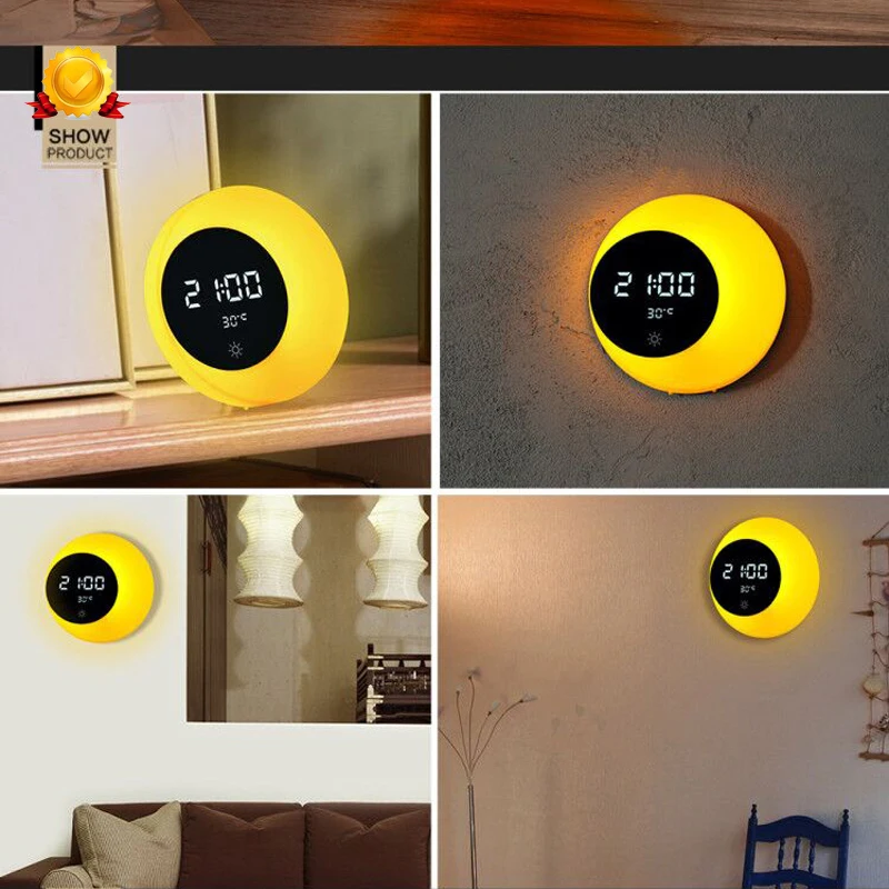 LED Moon wall clock Digital Table Clock Alarm clock Silent Movement Wall Clock Nightlight For Home Living Decorations Desk clock
LED Moon wall clock Digital Table Clock Alarm clock Silent Movement Wall Clock Nightlight For Home Living Decorations Desk clock