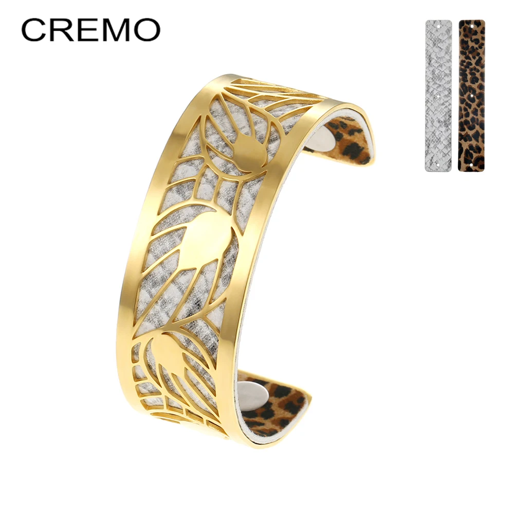 Браслеты и браслеты Cremo для женщин из нержавеющей стали Jonc Bijoux Femme Браслет-манжета