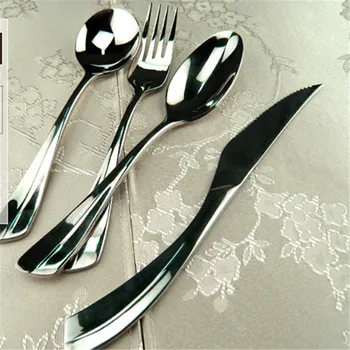 Silver Knife Fork Spoon Set Stainless Steel Tableware Coffee Spoon Steak Knife Dinner Set 4pcs Talheres Dinnerware Set AC50CS
Silver Knife Fork Spoon Set Stainless Steel Tableware Coffee Spoon Steak Knife Dinner Set 4pcs Talheres Dinnerware Set AC50CS