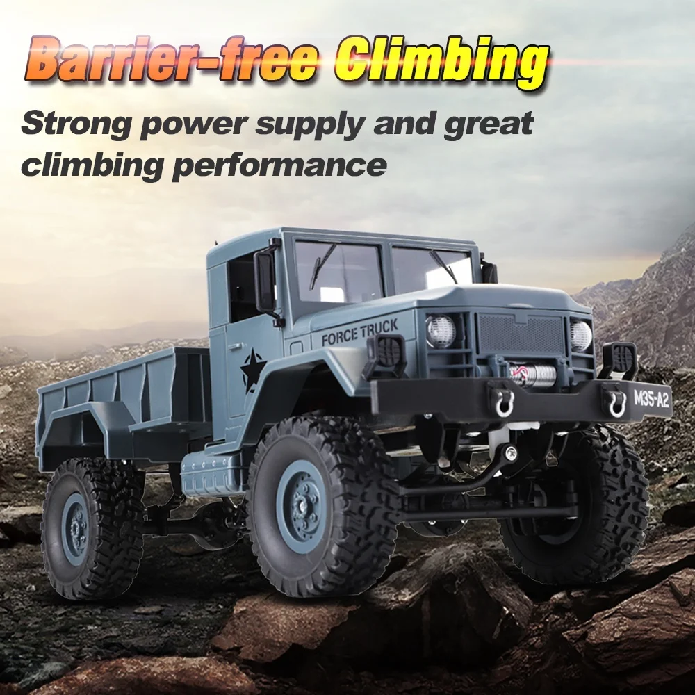 1/16 Military Truck 2.4GHz 4WD 3000G Load Off-road RC Crawler with LED Headlights Mini Remote Control Truck Boys Toys
1/16 Military Truck 2.4GHz 4WD 3000G Load Off-road RC Crawler with LED Headlights Mini Remote Control Truck Boys Toys