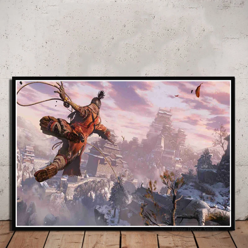 Sekiro двойные плакаты и принты настенная Картина на холсте картина для видеоигр