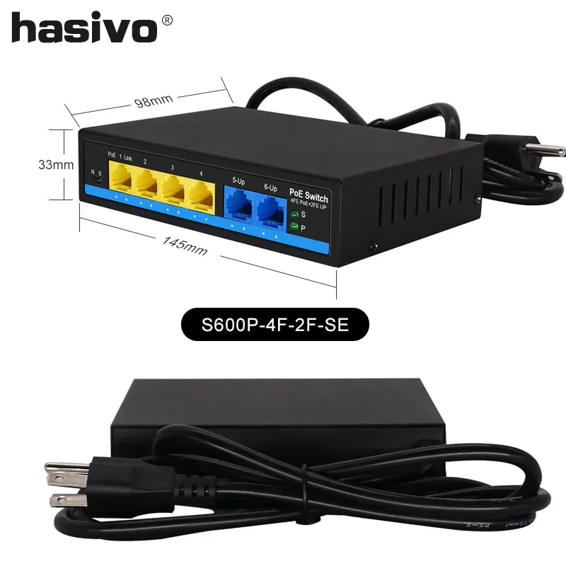 4 Ports POE switch Ethernet with standardized port IEEE 802.3 af/at Suitable for IP camera/Wireless AP/CCTV camera system
4 Ports POE switch Ethernet with standardized port IEEE 802.3 af/at Suitable for IP camera/Wireless AP/CCTV camera system