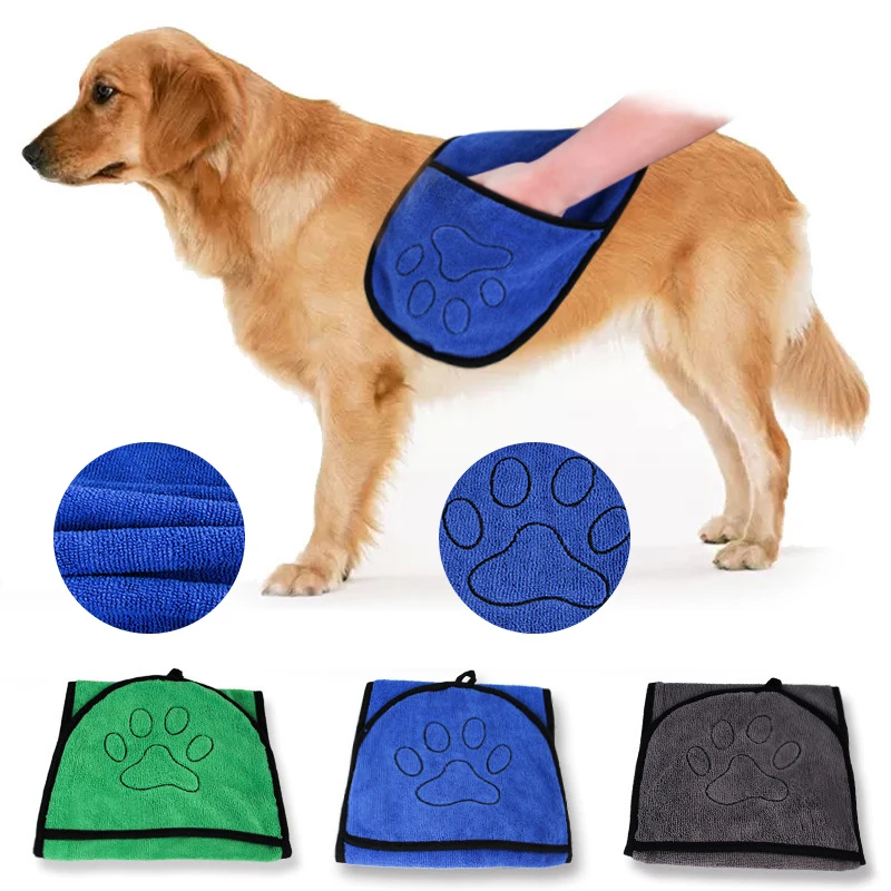 Pet Dog Bath Towel for Small Medium Large Dogs Microfiber Super Absorbent Pet Drying Towel Blanket With Pocket Pet Towels
Pet Dog Bath Towel for Small Medium Large Dogs Microfiber Super Absorbent Pet Drying Towel Blanket With Pocket Pet Towels