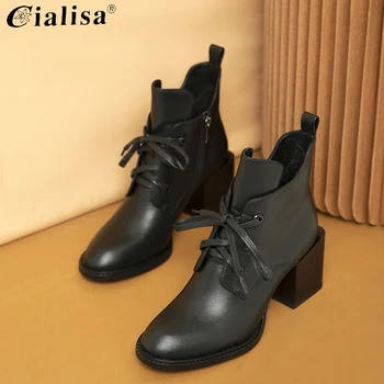 CIALISA Shoes Women 2020 New Design Ankle Boot Lace Up Chunk Heel Ankle Round Toe Chelsea Boot
CIALISA Shoes Women 2020 New Design Ankle Boot Lace Up Chunk Heel Ankle Round Toe Chelsea Boot