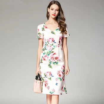 Star Style Summer Rose Print Pencil Bodycon Dress Robe Femme Ete 2020 Women Party Dress Sukienki Damskie Strand Jurkjes K2007
Star Style Summer Rose Print Pencil Bodycon Dress Robe Femme Ete 2020 Women Party Dress Sukienki Damskie Strand Jurkjes K2007