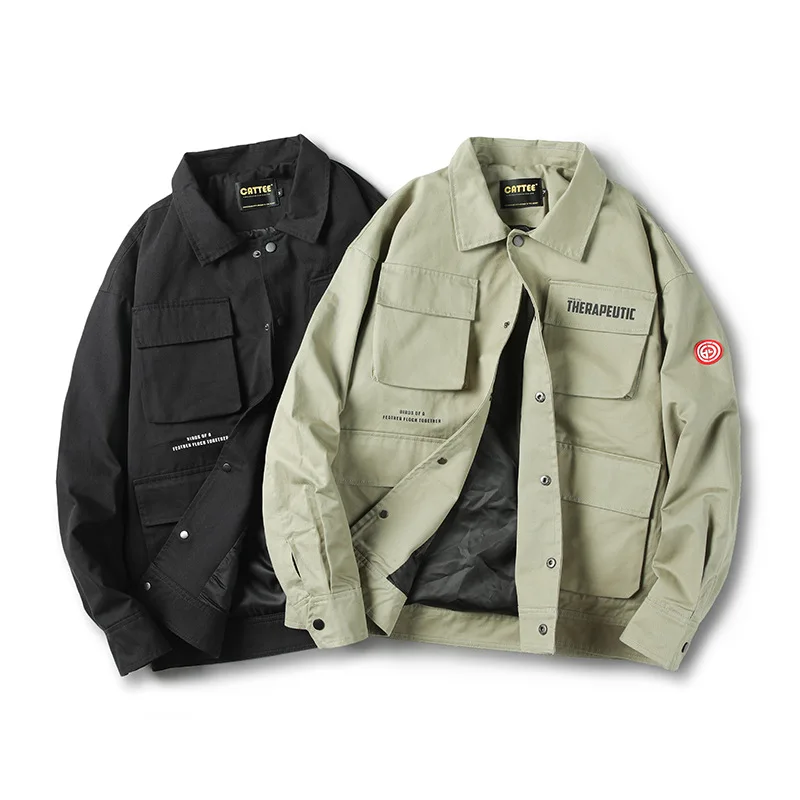 2019 New Style Japanese-style National Trends Autumn Multi-pockets Two-color Tooling Jacket Men's Wear
2019 New Style Japanese-style National Trends Autumn Multi-pockets Two-color Tooling Jacket Men's Wear