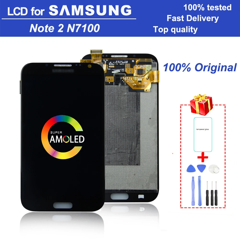 Original Super AMOLED 5.5" Note 2 LCD monitor for Samsung Galaxy Note 2 N7100 N7105 LCD digital touch screen assembly
Original Super AMOLED 5.5" Note 2 LCD monitor for Samsung Galaxy Note 2 N7100 N7105 LCD digital touch screen assembly