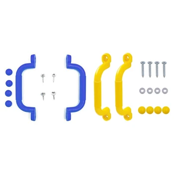 2 Double Safety Handrail Handle Solid Color Swing Set Child Safety Handle Blue + Yellow
2 Double Safety Handrail Handle Solid Color Swing Set Child Safety Handle Blue + Yellow