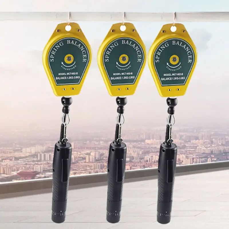 Durable Retractable Spring Balancer Steel Wire Rope Measuring Tool Hook Holder Hanging 3-5kg Assembly-line Fixtures
Durable Retractable Spring Balancer Steel Wire Rope Measuring Tool Hook Holder Hanging 3-5kg Assembly-line Fixtures