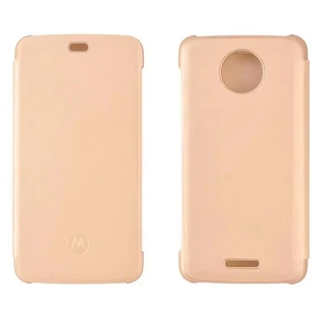 Case Lenovo Moto C plus flip cover gold WW (pg38c
