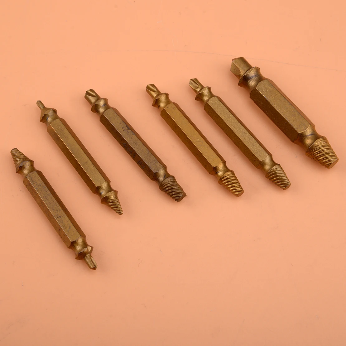 6Pcs Speed Out Damaged Broken Screw Bolt Extractor Remover Drill Bits Tool Set fit for Grinding Sanding Rotary Tools
6Pcs Speed Out Damaged Broken Screw Bolt Extractor Remover Drill Bits Tool Set fit for Grinding Sanding Rotary Tools