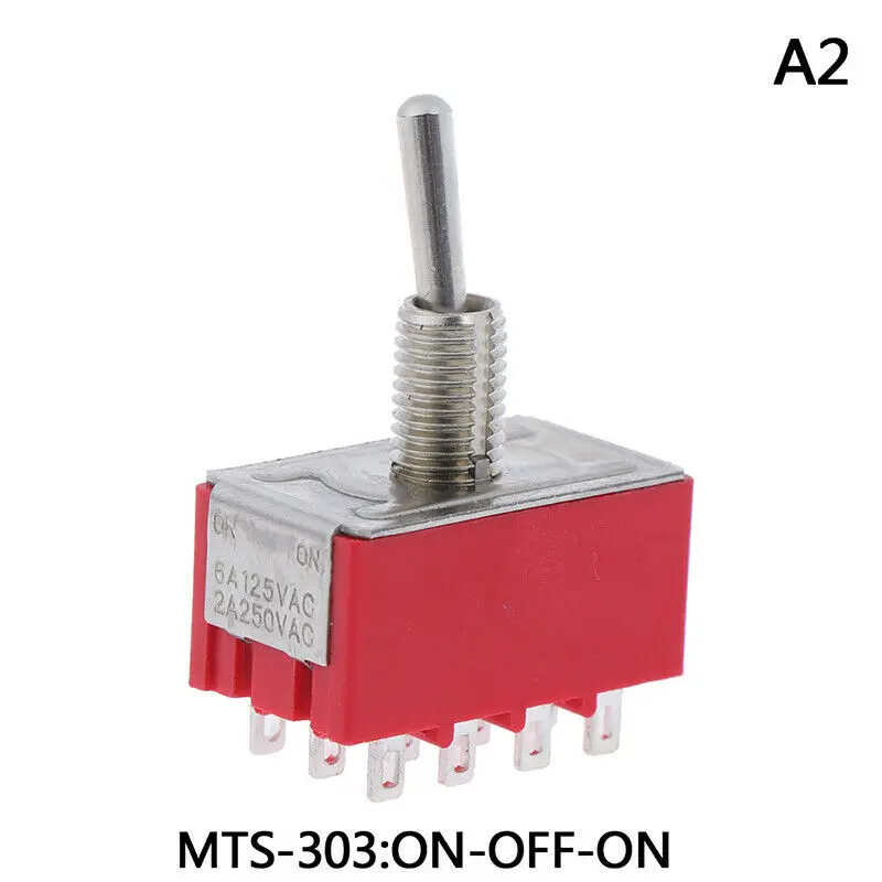 5Pcs Mini Toggle Switch For 2 Position On-On 9-PIN Description: Quantity: 5pcs Rated: 250V/2A,125V/5A Contact Resistance: 200m
5Pcs Mini Toggle Switch For 2 Position On-On 9-PIN Description: Quantity: 5pcs Rated: 250V/2A,125V/5A Contact Resistance: 200m