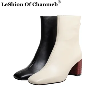 Big Plus Size 34-43 Real Cow Leather Boots Woman Zipper Black Beige Thick High Heels Ankle Boot Women Square Toe Booties Shoes
Big Plus Size 34-43 Real Cow Leather Boots Woman Zipper Black Beige Thick High Heels Ankle Boot Women Square Toe Booties Shoes