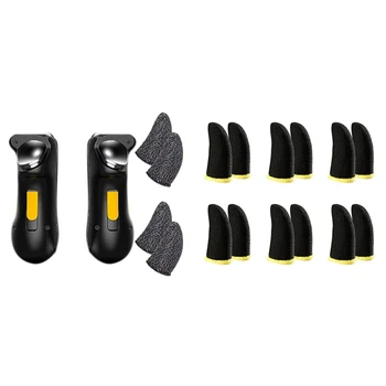 1pcs Mobile Game Controller with 2 Pairs Gaming Finger Covers & 12pcs 18-Pin Carbon Fiber Finger Sleeves
1pcs Mobile Game Controller with 2 Pairs Gaming Finger Covers & 12pcs 18-Pin Carbon Fiber Finger Sleeves