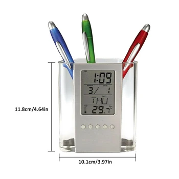 Multi-function Oblate Desktop Pen Holder Office Clear Storage Case Creative Gift for Viewing Time Alarm Clock Music Desk Pencil
Multi-function Oblate Desktop Pen Holder Office Clear Storage Case Creative Gift for Viewing Time Alarm Clock Music Desk Pencil