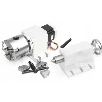 New 14-50-80A 3 Jaw CNC 4th Axis CNC Dividing Head/Rotation Axis/A Axis Kit Gapless Harmonic Gearbox + Tailstock for CNC Machi
New 14-50-80A 3 Jaw CNC 4th Axis CNC Dividing Head/Rotation Axis/A Axis Kit Gapless Harmonic Gearbox + Tailstock for CNC Machi