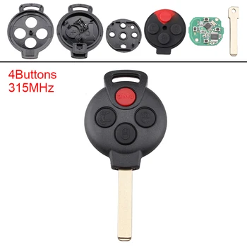 315MHz 4 Button Keyless Car Auto Key Replacement Uncut Flip Remote Key Fob PCF7941 Chip for Mercedes-Benz Smart Fortwo 2005-2015
315MHz 4 Button Keyless Car Auto Key Replacement Uncut Flip Remote Key Fob PCF7941 Chip for Mercedes-Benz Smart Fortwo 2005-2015